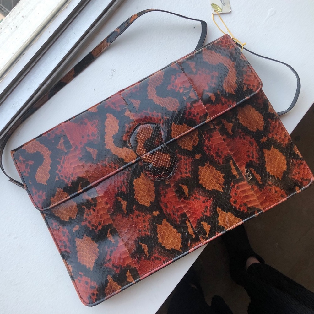 Vintage Snakeskin Shoulder Bag